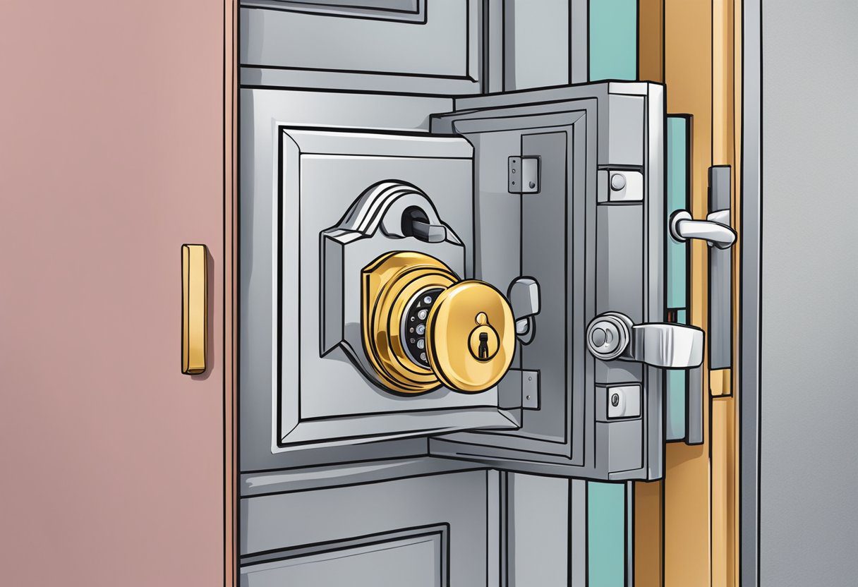 A safe being unlocked by a locksmith in Milton, FL