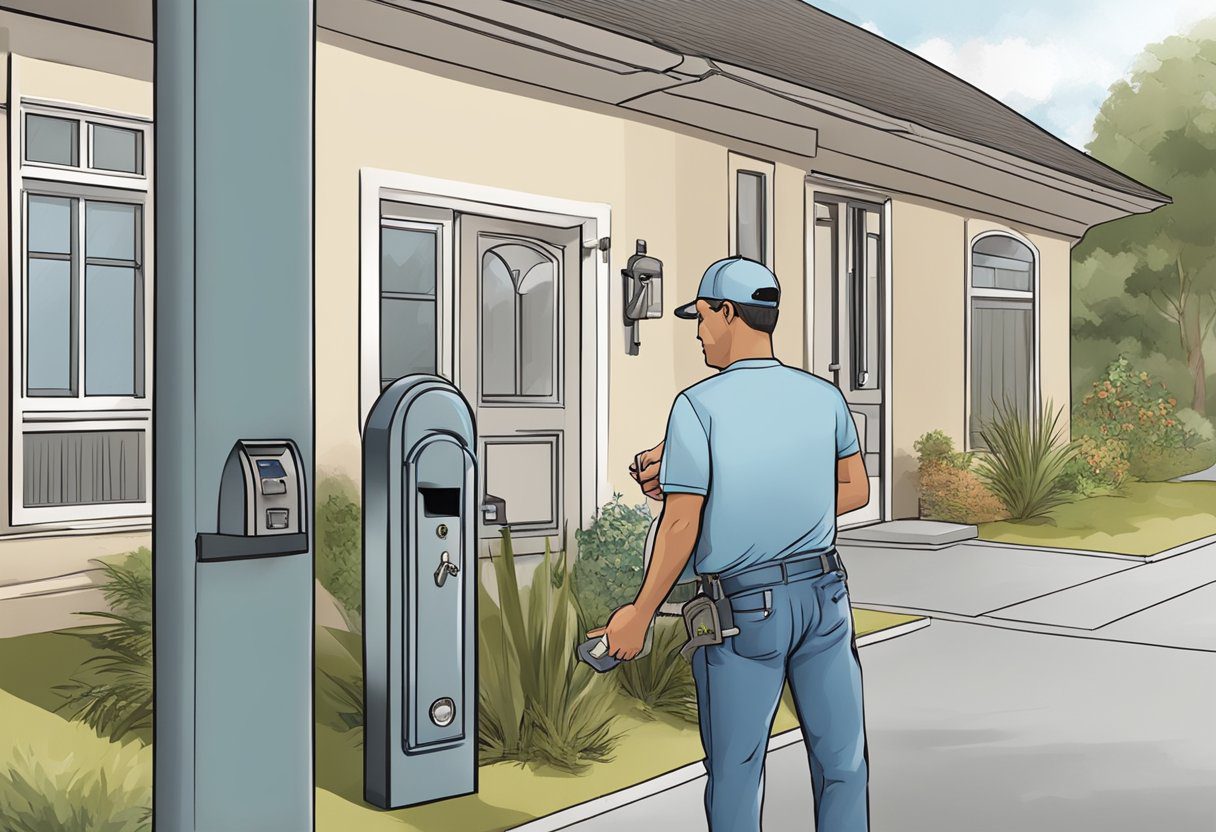 A locksmith in Milton FL replacing a mailbox lock with legal considerations in mind