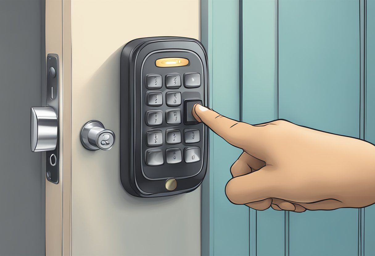 A keypad or electronic fob unlocking a door in Milton, FL