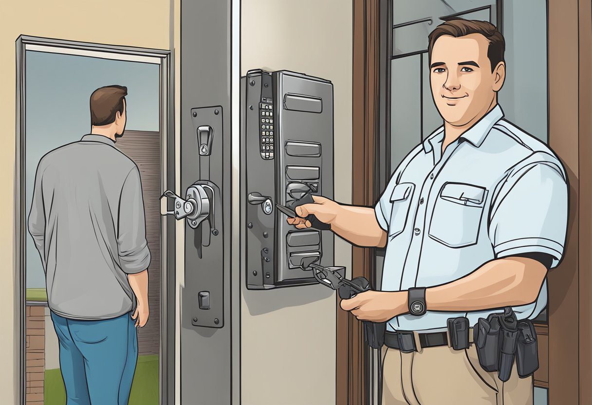 A locksmith in Milton, FL conducts security assessments for safe installation